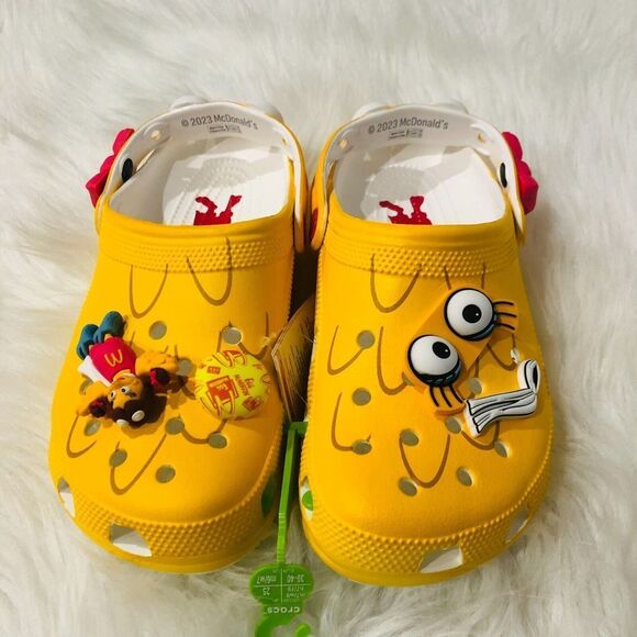 CROCS x McDonald's‎ Birdie Classic Clog Men's Sandals Yellow Size 7 NEW - Picture 5 of 10